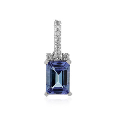 Unheated Tanzanite Silver Pendant