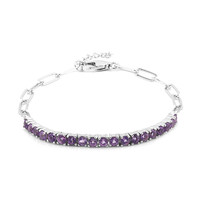 Amethyst Silver Bracelet