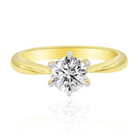 18K VVS1 (L) Diamond Gold Ring