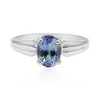 Unheated Tanzanite Silver Ring