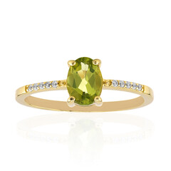 Burmese Peridot Silver Ring