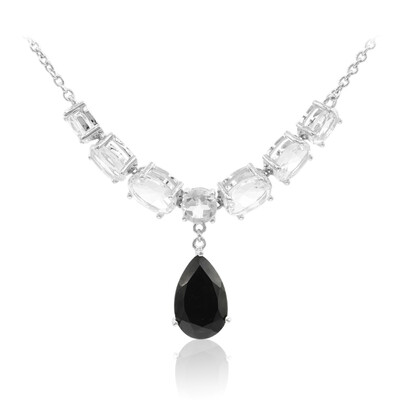 Black Spinel Silver Necklace