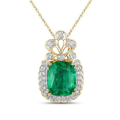 14K Ethiopian Emerald Gold Necklace (SUHANA)