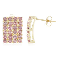 18K Unheated Padparadscha Sapphire Gold Earrings (AMAYANI)