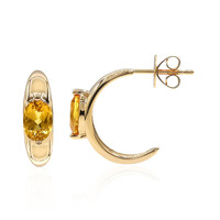 9K Golden Beryl Gold Earrings
