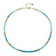 Neon Blue Apatite Silver Necklace