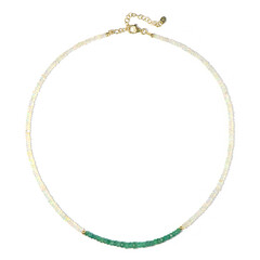 Zambian Emerald Silver Necklace