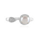 White Freshwater Pearl Silver Ring
