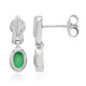 Bahia Emerald Silver Earrings