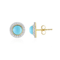 Sleeping Beauty Turquoise Silver Earrings