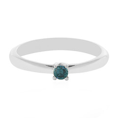 I1 Blue Diamond Silver Ring