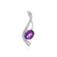 Siberian Amethyst Silver Pendant