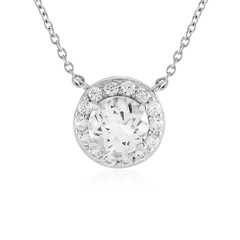 White Topaz Silver Necklace
