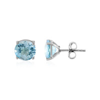 Sky Blue Topaz Silver Earrings