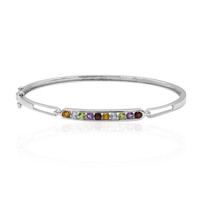 Amethyst Silver Bangle
