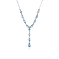 Swiss Blue Topaz Silver Necklace