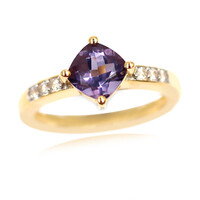 Blueberry Quartz Silver Ring