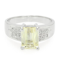 Canary Kunzite Silver Ring