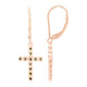Fancy Diamond Silver Earrings
