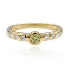 9K VS1 Yellow Diamond Gold Ring