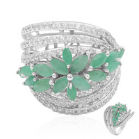 Emerald Silver Ring