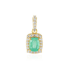 Russian Emerald Silver Pendant