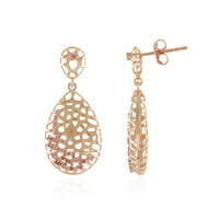 9K Pink Sapphire Gold Earrings (Ornaments by de Melo)