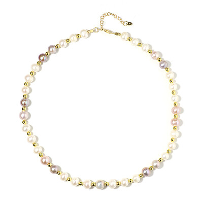 Golden Hematite Silver Necklace