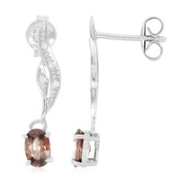 Mashewa Orange Zircon Silver Earrings
