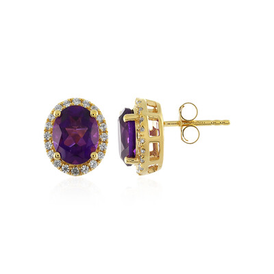 Moroccan Amethyst Silver Earrings