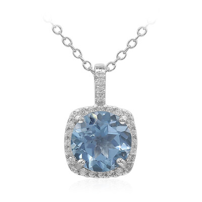 Sky Blue Topaz Silver Necklace