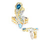 London Blue Topaz Silver Ring (Gems en Vogue)