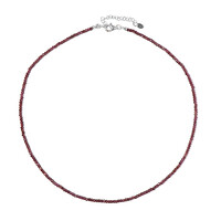 Magenta Garnet Silver Necklace