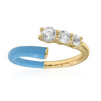 White Topaz Silver Ring