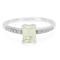 Canary Kunzite Silver Ring