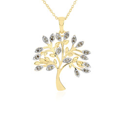 I3 Brown Diamond Silver Necklace