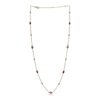18K AAA Mozambique Ruby Gold Necklace (CIRARI)