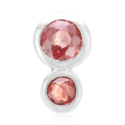 Orange Sapphire Silver Pendant