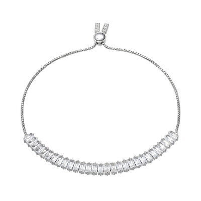 White Topaz Silver Bracelet