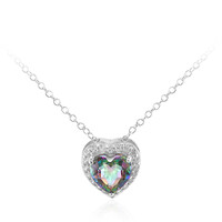 Green Mystic Quartz Silver Necklace