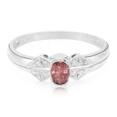 Padparadscha Sapphire Silver Ring