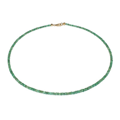 14K Zambian Emerald Gold Necklace