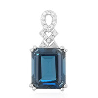 London Blue Topaz Platinium Pendant