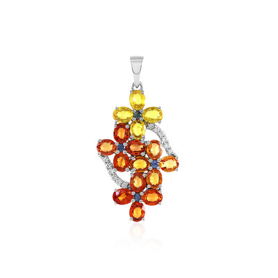 Sapphire Silver Pendant