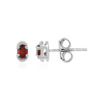 Mozambique Garnet Silver Earrings