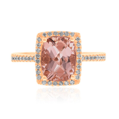 10K AAA Morganite Gold Ring