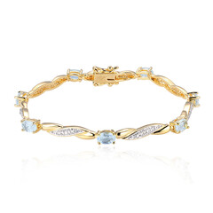 Sky Blue Topaz Brass Bracelet (Juwelo Style)
