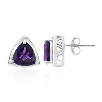 Zambian Amethyst Silver Earrings