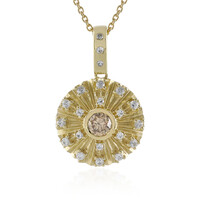 9K I2 Champagne Diamond Gold Necklace (de Melo)
