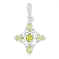 Cuprian Tourmaline Silver Pendant